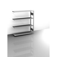 Zinc plated sideboard shelving unit