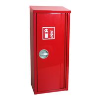 Wall mounted cupboard for fire extinguisher