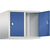 Altillo CLASSIC, 2 compartimentos, anchura de compartimento 300 mm, gris luminoso / azul genciana.