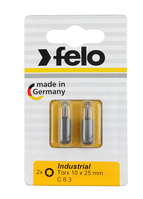 Felo Bit, Industrie C 6,3 x 25mm, 3 Stk auf Karte Tx 10 / Tx 15 / Tx 20