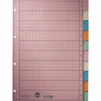 Register A4 blanko 130g/qm Papier 5-teilig farbig