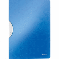 Cliphefter Wow ColorClip A4 ca. 30 Blatt blau metallic