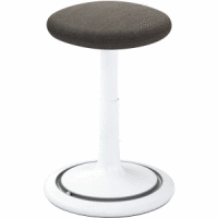 Sitz- und Stehhocker Classic tall 55-77cm Kvadrat remix weiß/salt & pepper/silber