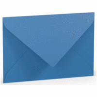 Briefumschlag B6 Nassklebung Seidenfutter Stahlblau
