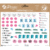 Lettering Sticker -Tage Monate- konturgestanzt wiederablösbar bunt 136 Stück
