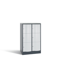 C+P XL-Schließfachschrank Resisto, 6 Fächer, H1255B772T640 mm