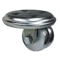 Low height twin steel wheel castors