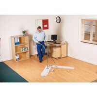 V Shaped scissor floor sweeper