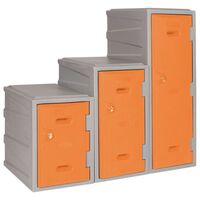 Plastic lockers, 900mm height, orange door