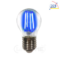 LED Deko-Filament Tropfenform P45, E27, 4W Blau / klar