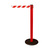 Absperrpfosten / Absperrständer „Guide 28” | rot rot / weiß - Diagonalstreifen 4.000 mm