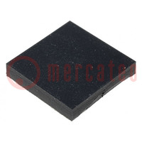 Self-adhesive foot; black; rubber; Y: 12.7mm; X: 12.7mm; Z: 2.3mm