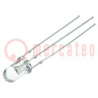 LED; 5mm; rosso/giallo; 30°; Frontale: convesso; 1,8÷2,6V; Nr usc: 3