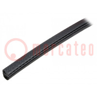 Hole and edge shield; L: 10m; black; H: 9.5mm; Panel thick: 1÷2mm