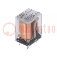 Relè: elettromagnetico; DPDT; Ubobina: 24VDC; 2A; Cradle N; zoccolo