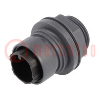 Connector: rond; contact; mannelijk; PIN: 16; contactloos; UL94V-0