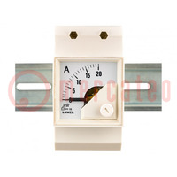 Ammeter; for DIN rail mounting; I AC: 0÷40A; True RMS; Class: 1.5