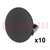 Stopper; 10pcs; universal; L: 17.8mm; polyamide; black; push-in