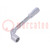 Kulcs; L-típus,dugó; HEX 13mm; króm-vanádium acél; 154mm