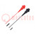 Probe tip; 10A; 1kV; red and black; Socket size: 4mm