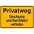 Privatweg - Durchgang und Durchfahrt verboten Hinweisschild, Alu, 30x20 cm