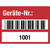 SafetyMarking Etik. Geräte-Nr. Barcode und 1001 - 2000 4 x 3 cm Rolle, PVC Version: 03 - rot