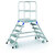 Podesttreppe, fahrbar, beidseitig begehbar, Podesthöhe 1,2 m, 43 kg, Plattform 60 x 80 cm
