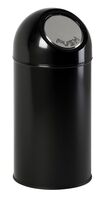 Abfallbehälter mit Druckdeckel 40 Liter, VB 480001, Schwarz