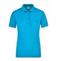 James & Nicholson Poloshirt mit Brusttasche Damen JN867 Gr. XL turquoise