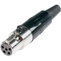 CONNECTEUR XLR MINIATURE HICON HI-XMCF5 FEMELLE DROIT NOMBRE DE PÔLES: 5 ARGENT 1 PC(S)