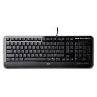 HP QY776AA Tastatur USB QWERTY Englisch Schwarz