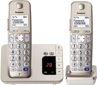 Panasonic KX-TGE222 Telefono DECT Identificatore di chiamata Champagne, Oro