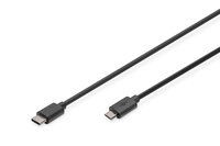 Digitus DB-300137-018-S USB kábel 1,8 M USB 3.2 Gen 1 (3.1 Gen 1) USB C Micro-USB B Fekete