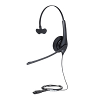 Jabra Biz 1500 Mono Headset Bedraad Hoofdband Kantoor/callcenter Bluetooth Zwart