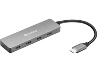 Sandberg 136-41 interface hub USB 3.2 Gen 1 (3.1 Gen 1) Type-C 10000 Mbit/s Grijs