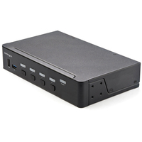 StarTech.com 4 Port Single Monitor KVM HDMI Switch, 4K 60Hz Ultra HD HDR, Desktop Hub 4K HDMI 2.0 KVM Schakelaar met 2x USB 3.0 (5Gbps) & 4x USB 2.0 HID, Audio, Hotkey Switching...