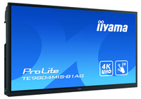 iiyama TE9804MIS-B1AG visualizzatore di messaggi Pannello piatto interattivo 2,49 m (98") IPS 350 cd/m² 4K Ultra HD Nero Touch screen Processore integrato Android 24/7