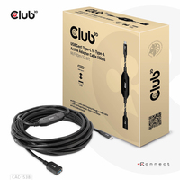 CLUB3D CAC-1538 USB kábel 10 M USB 3.2 Gen 1 (3.1 Gen 1) USB C USB A Fekete