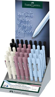 Faber-Castell 243918 balpen Blauw Intrekbare balpen met klembevestiging Extra vet 40 stuk(s)