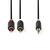 Nedis CABW22200AT20 Audio-Kabel 2 m 3.5mm 2 x RCA Anthrazit