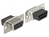 DeLOCK 66164 tussenstuk voor kabels Sub-D 9 pin Rj-45 Zwart, Grijs, Roestvrijstaal