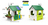 FEBER Casetta ECO - mis. 120 x 94 x 150 cm - casa per bambini dotata di 2 contenitori per la raccolta differenziata, attrezzi per giardinaggio, un mulino a vento e l’imitazione ...