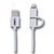 2GO 795637 cable USB 1 m USB A Micro-USB B/Lightning Blanco