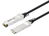 Intellinet 508506 cable de fibra optica 1 m QSFP+ Negro, Plata
