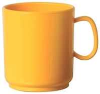 WACA Henkelbecher FUN aus Polypropylen, in gelb. Kapazität: 0,25 l.