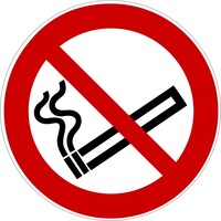 Interdiction interdit de fumer - autocollant - Diamètre de 200 mm