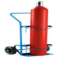 Gasflaschenkarre Stahlflaschenwagen, für 380mm Ø, Vollgummireifen, Tragfähigkeit 150kg, Blau