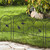 Relaxdays Beeteinfassung zum Stecken, 4 Zaunelemente, HxB: 28,5 x 39 cm, Metall, Beetzaun für Garten, Vintage, schwarz