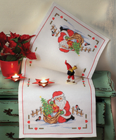 Counted Cross Stitch Kit: Table Runner: Santa Claus