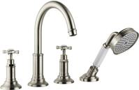 HG 4-Loch Wannenarmatur AXOR MONTREUX 16544820 brushed nickel f.Fliesenrandm.